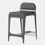 Bardot Stool - Satin Nickel / Black