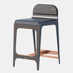 Bardot Stool - Satin Copper / Navy
