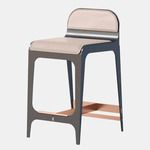 Bardot Stool - Satin Copper / Beige