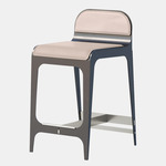 Bardot Stool - Satin Nickel / Beige