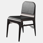 Bardot Chair - Satin Nickel / Black