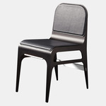 Bardot Chair - Satin Nickel / Navy