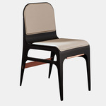 Bardot Chair - Satin Copper / Beige