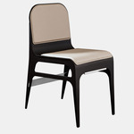 Bardot Chair - Satin Nickel / Beige