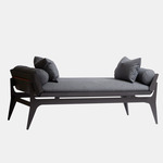 Boudoir Daybed - Satin Copper / Navy Leather / Navy Fabric