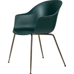 Bat Dining Chair - Brass Semi Matte / Dark Green