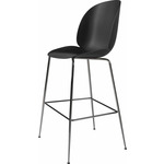 Beetle Bar / Counter Chair - Black Chrome / Black