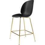 Beetle Bar / Counter Chair - Brass Semi Matte / Black