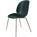 Beetle Dining Chair - Antique Brass / Dark Green