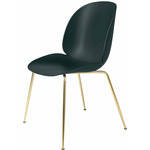 Beetle Dining Chair - Brass Semi Matte / Dark Green