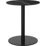 1.0 Round Dining Table - Black / Black Marquina Marble