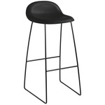3D Bar Stool - Black Stained Beech