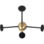 Mategot Coat Rack - Black Matte / Brass