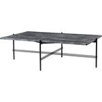TS Rectangle Coffee Table - Black / Grey Emperador Marble