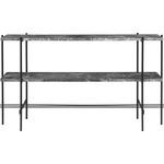 TS 2 Rack Console - Black / Grey Emperador Marble