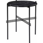 TS Round Side Table - Black / Black Marquina Marble