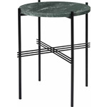 TS Round Side Table - Black / Green Guatemala Marble