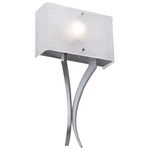 Carlyle Vertex Wall Sconce - Classic Silver / Frosted Granite