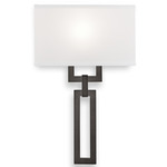 Carlyle Quattro Linen Wall Sconce - Graphite / White Linen