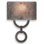 Carlyle Round Link Wall Sconce - Graphite / Smoke Granite