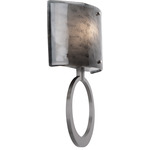 Carlyle Circlet Wall Sconce - Classic Silver / Smoke Granite
