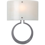 Carlyle Circlet Wall Sconce - Classic Silver / Ivory Wisp