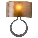Carlyle Circlet Wall Sconce - Classic Silver / Bronze Granite