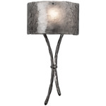 Ironwood Sprout Glass Wall Sconce - Graphite / Smoke Granite