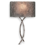 Ironwood Twist Glass Wall Sconce - Graphite / Smoke Granite