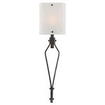 Urban Loft Angle Glass Wall Sconce - Graphite / Frosted Granite