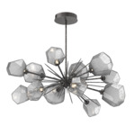 Gem Starburst Oval Chandelier - Graphite / Smoke