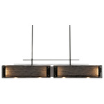 Urban Loft Parallel Linear Pendant - Graphite / Smoke Granite