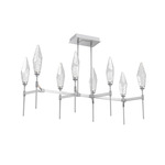Rock Crystal Linear Chandelier - Classic Silver / Chilled Clear