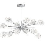 Blossom Oval Starburst Chandelier - Classic Silver / Clear