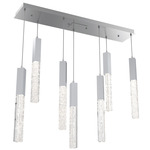 Axis Linear Multi Light Pendant - Classic Silver / Clear