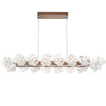 Blossom Linear Pendant - Burnished Bronze / Clear