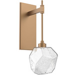 Gem Tempo Wall Sconce - Novel Brass / Clear