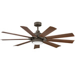 Turbine Outdoor Smart Ceiling Fan with Light - Metallic Matte Bronze / Walnut