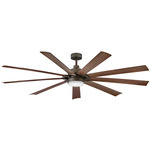 Turbine Outdoor Smart Ceiling Fan with Light - Metallic Matte Bronze / Walnut