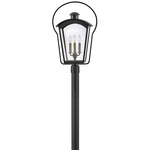 Yale 120V Outdoor Post / Pier Light - Black / Clear