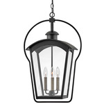 Yale Outdoor Pendant - Black / Clear