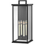 Weymouth Outdoor Wall Sconce - Black / Clear Beveled