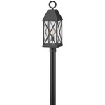 Briar 120V Outdoor Pier / Post Mount Light - Museum Black / Clear Seedy