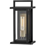 Langston Outdoor Wall Sconce - Black / Burnished Bronze / Clear