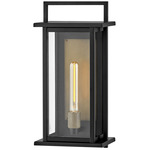 Langston Outdoor Wall Sconce - Black / Burnished Bronze / Clear