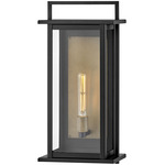 Langston Outdoor Wall Sconce - Black / Burnished Bronze / Clear