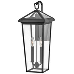 Alford Place Outdoor Wall Sconce - Museum Black / Clear