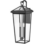 Alford Place Outdoor Wall Sconce - Museum Black / Clear