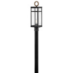 Porter 120V Outdoor Post / Pier Mount - Black/ Burnished Bronze / Clear