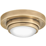 Porte Wall/Ceiling Light - Heritage Brass / Etched Opal